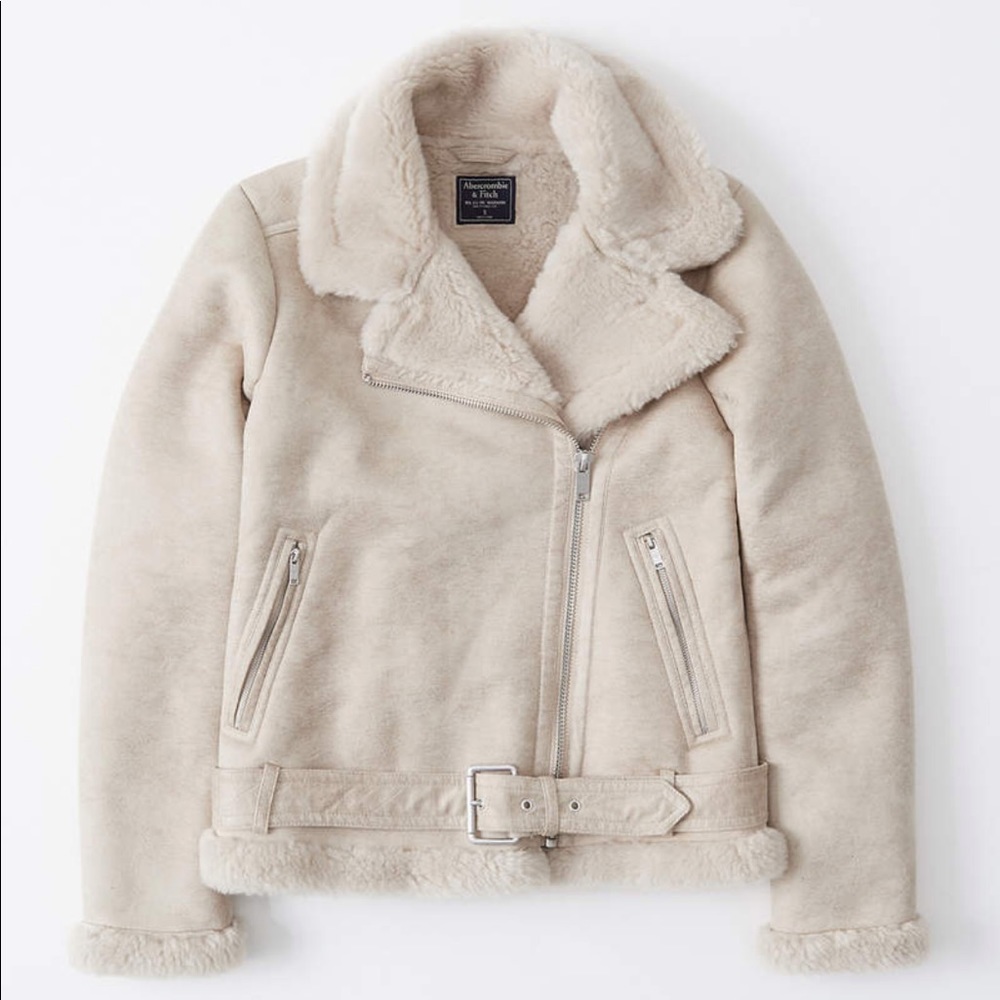 NWT A&F Faux Shearling Jacket